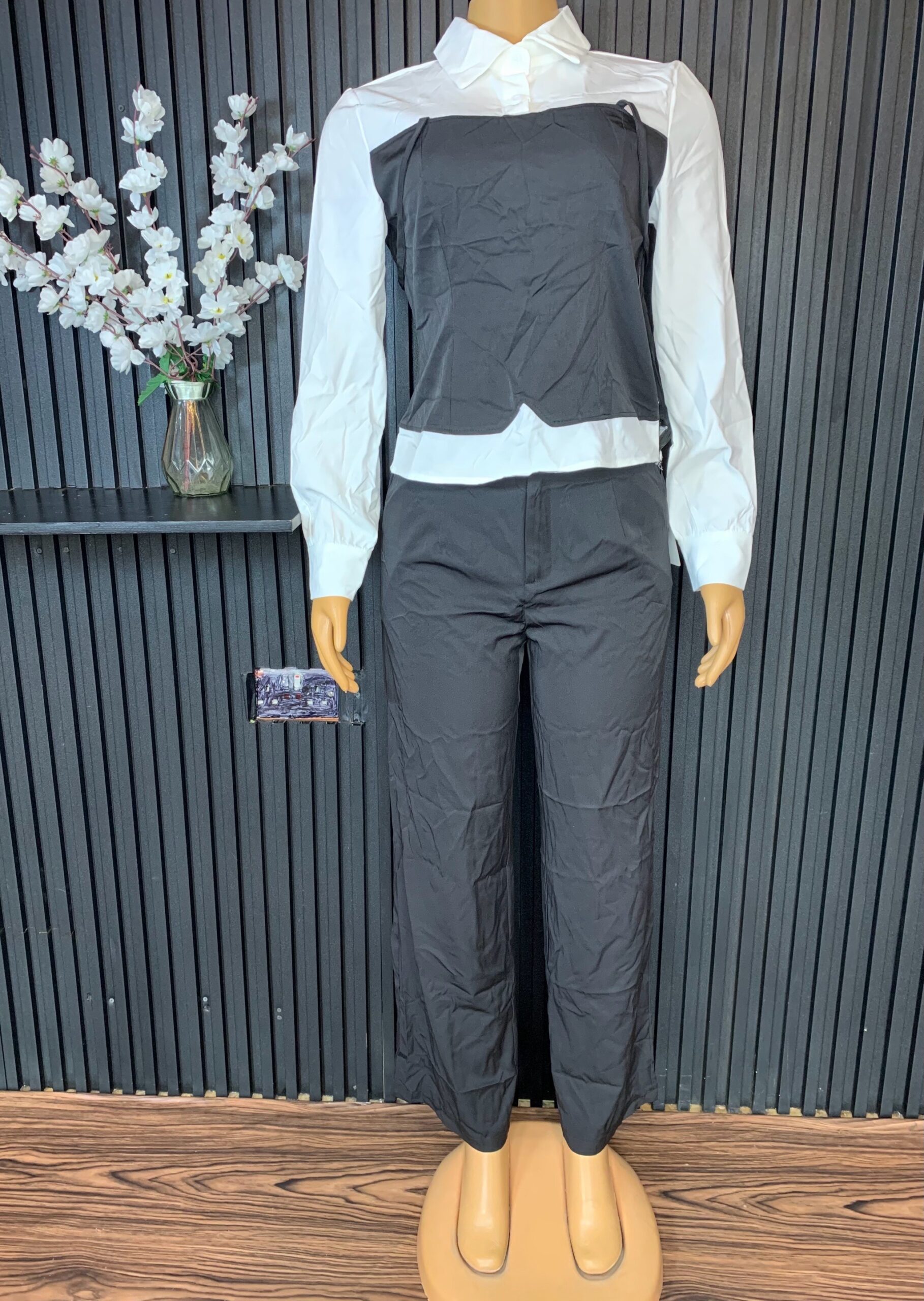 2-piece corset shirt trouser set 4 2-piece corset shirt trouser set - Image 4