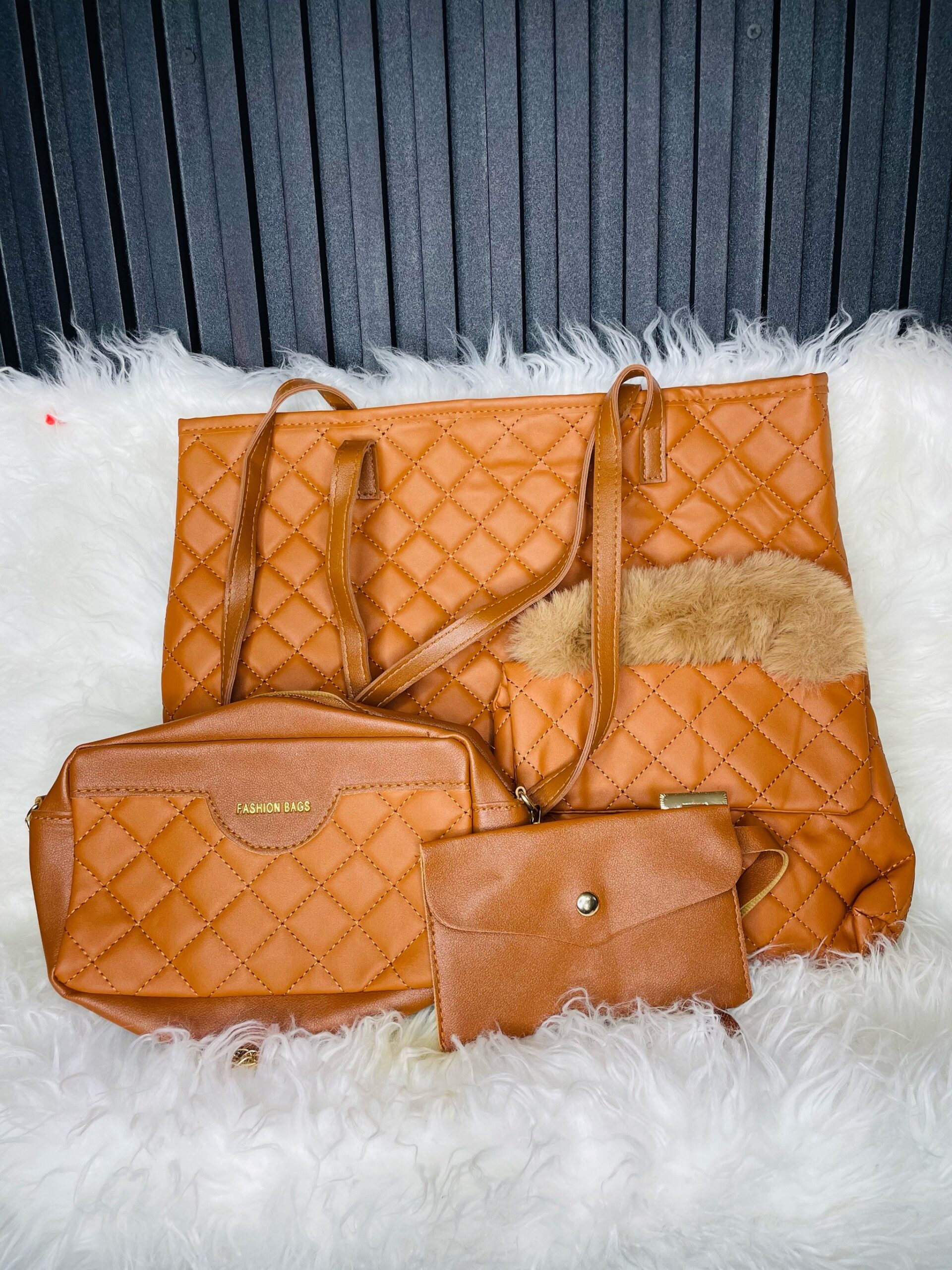 4in1 Brown Tote Bag 4 4in1 Brown Tote Bag - Image 4