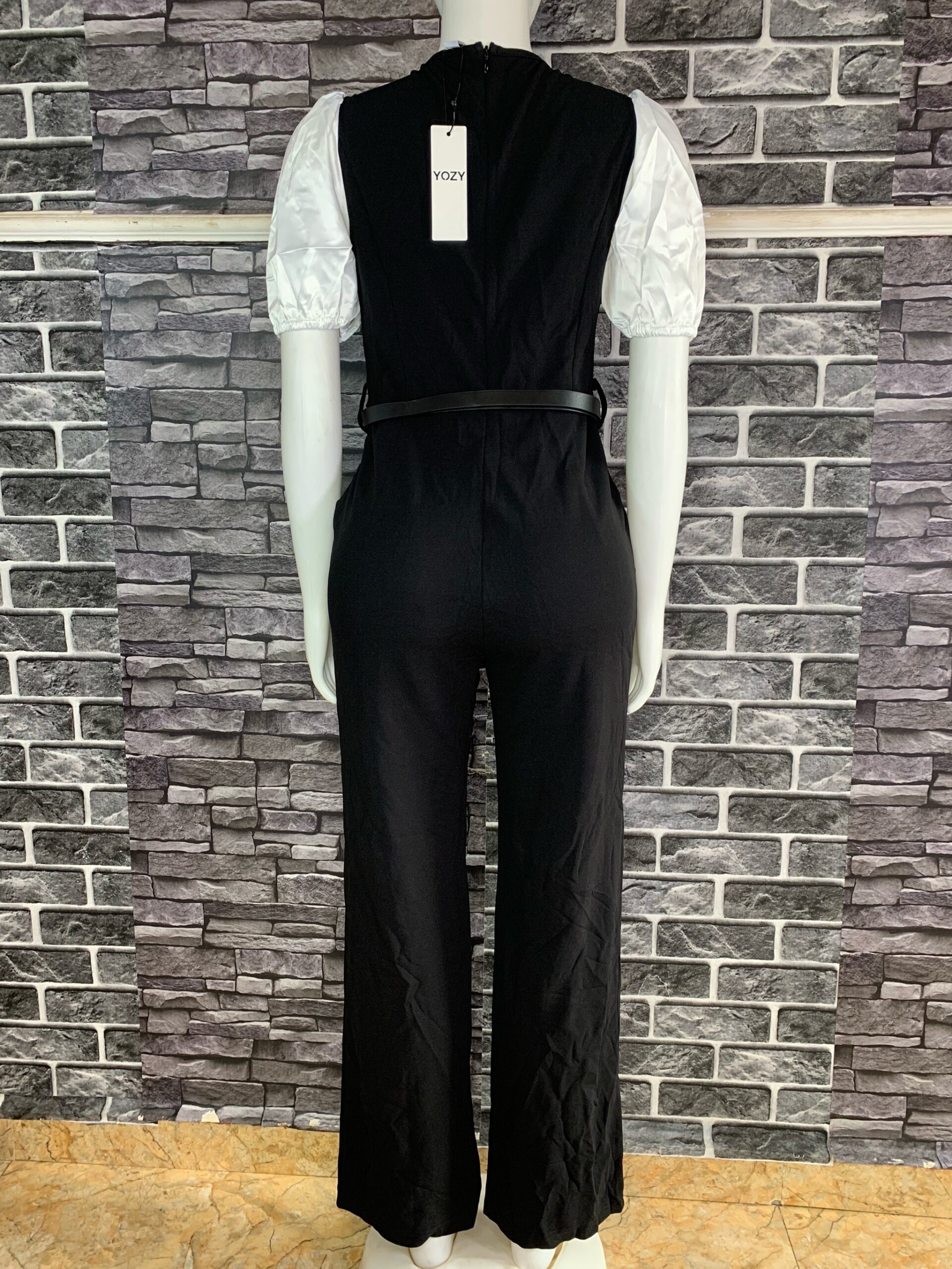 Belted Puff Sleeve Jumpsuit 2 Belted Puff Sleeve Jumpsuit - Image 2