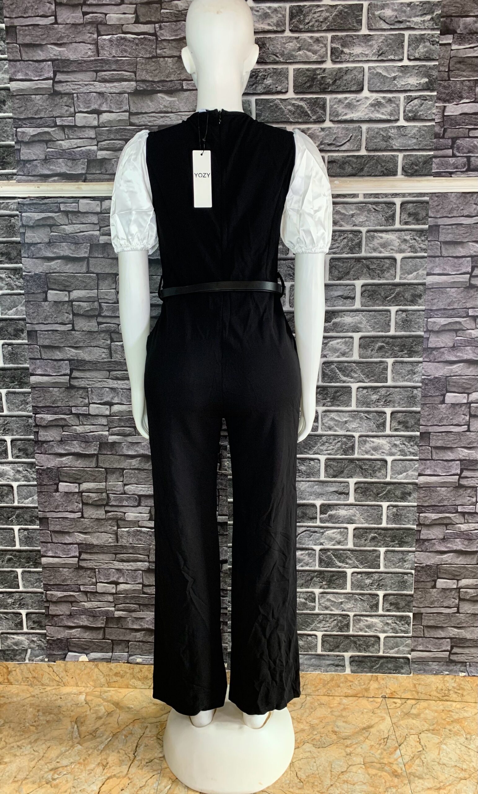 Belted Puff Sleeve Jumpsuit 4 Belted Puff Sleeve Jumpsuit - Image 4