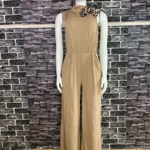 Home 20 Sleeveless Beige Jumpsuit