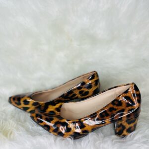 Home 14 Leopard Print Pointed Block Heel
