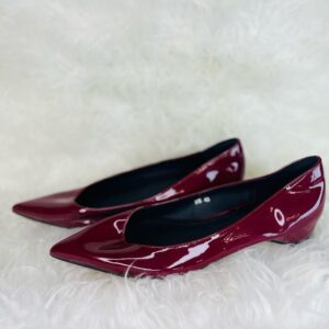 Burgundy Pointed Flats Shoe