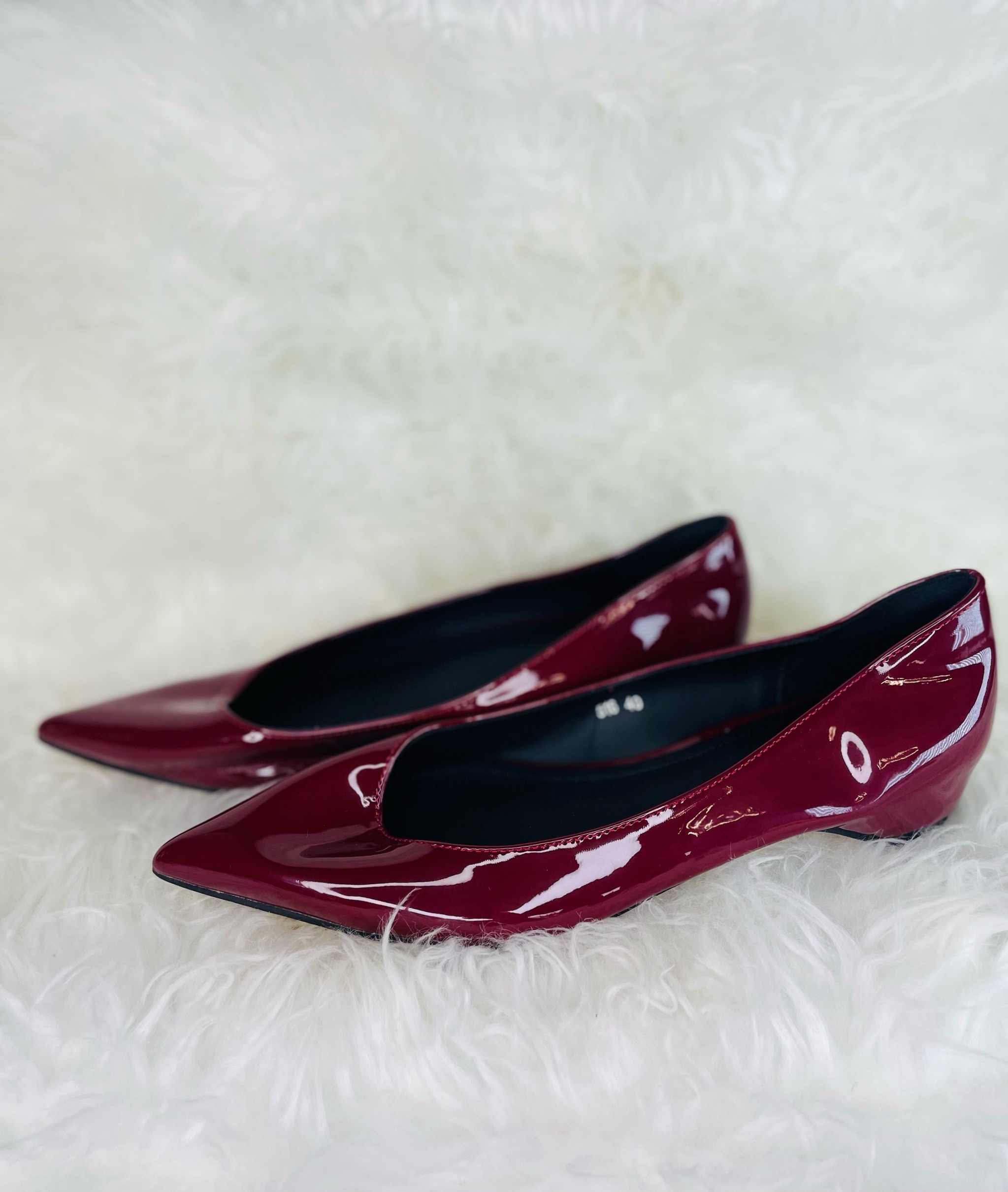 Burgundy Pointed Flats Shoe 1 Burgundy Pointed Flats Shoe