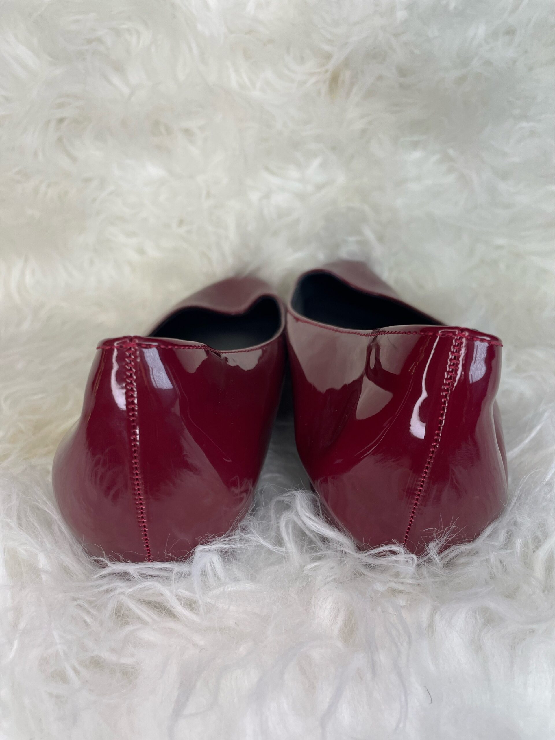 Burgundy Pointed Flats Shoe 5 Burgundy Pointed Flats Shoe - Image 5