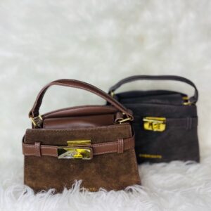 Brown and Black Mini Women’s Handbag