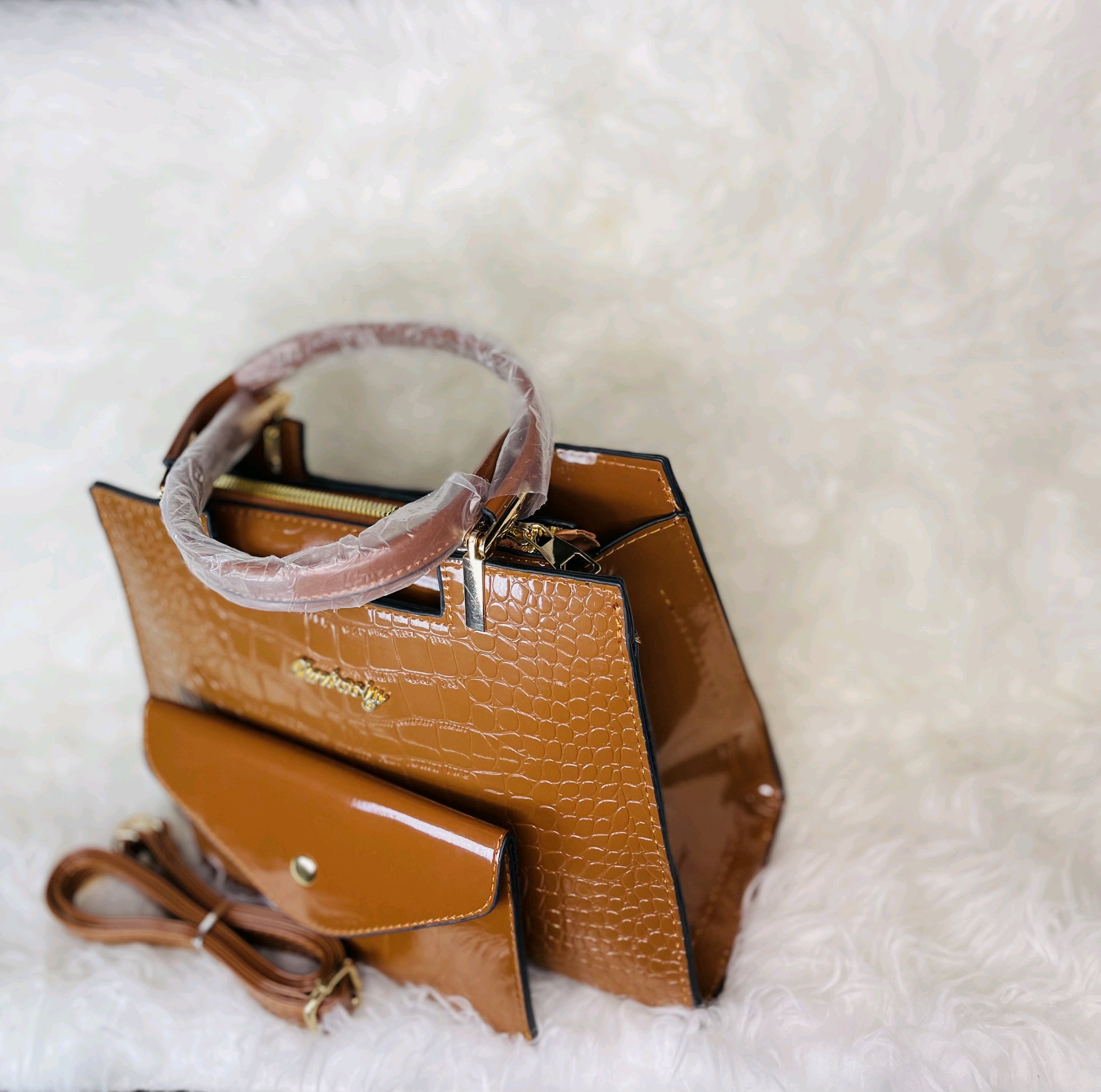 Brown Elegant Handbag 4 Brown Elegant Handbag - Image 4