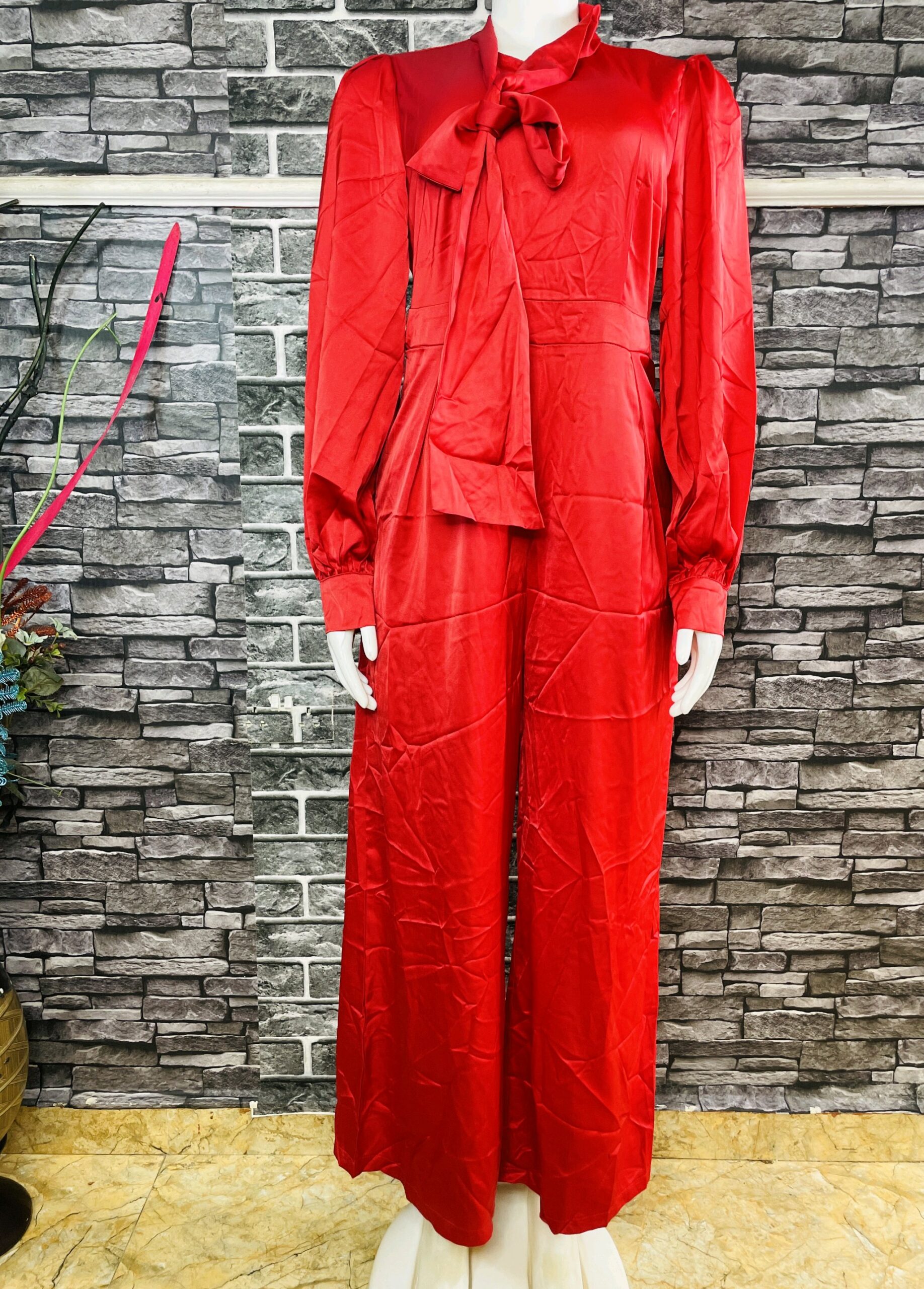 Red Long_Sleeve Jumpsuit 3 Red Long_Sleeve Jumpsuit - Image 3