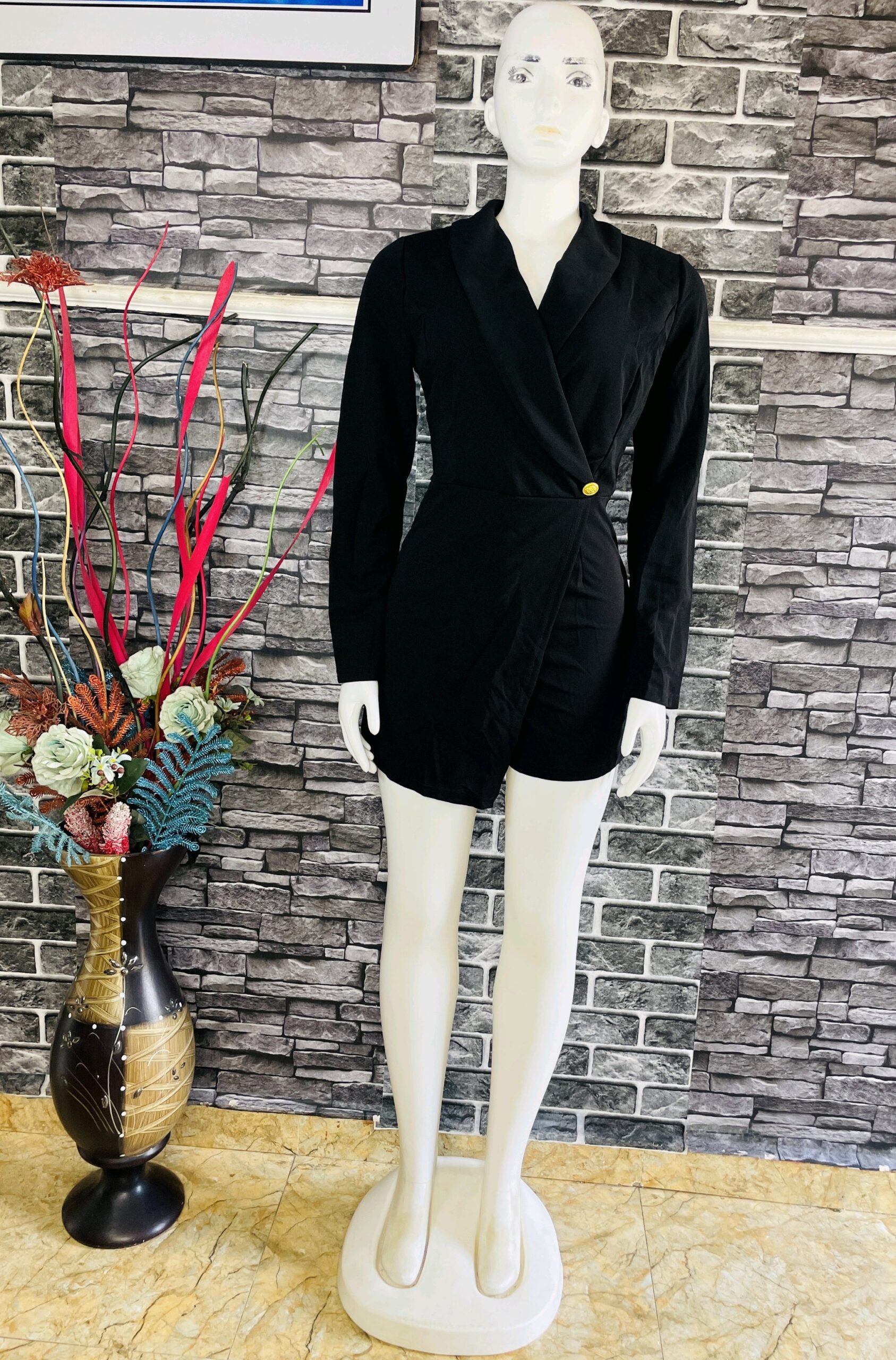 Black Short Jumpsuit 4 Black Short Jumpsuit - Image 4