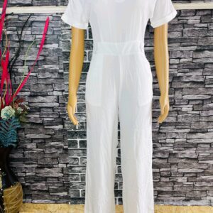White Short sleeve Jumpsuit