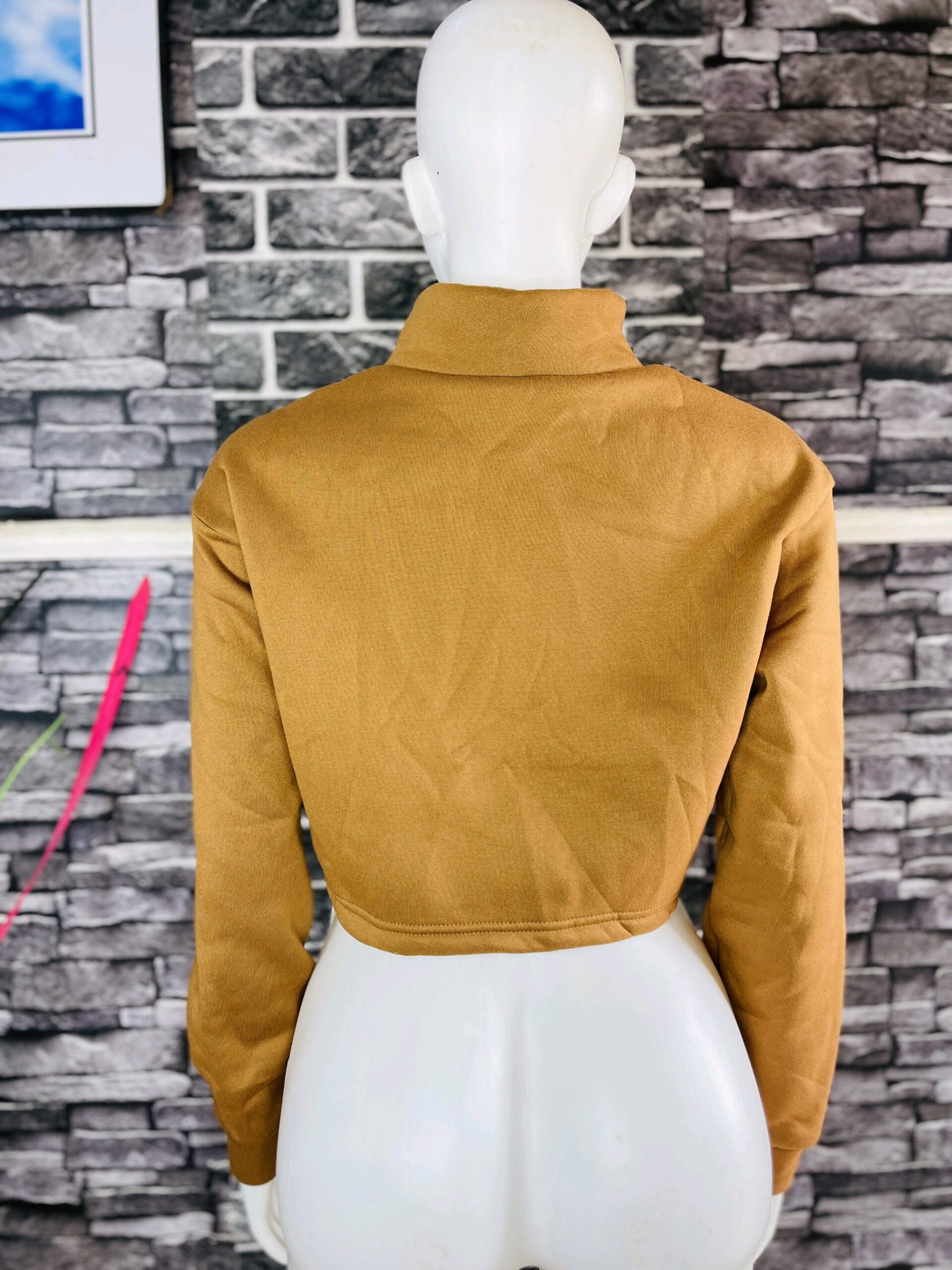 Brown Mustard _Croped Jacket 3 Brown Mustard _Croped Jacket - Image 3