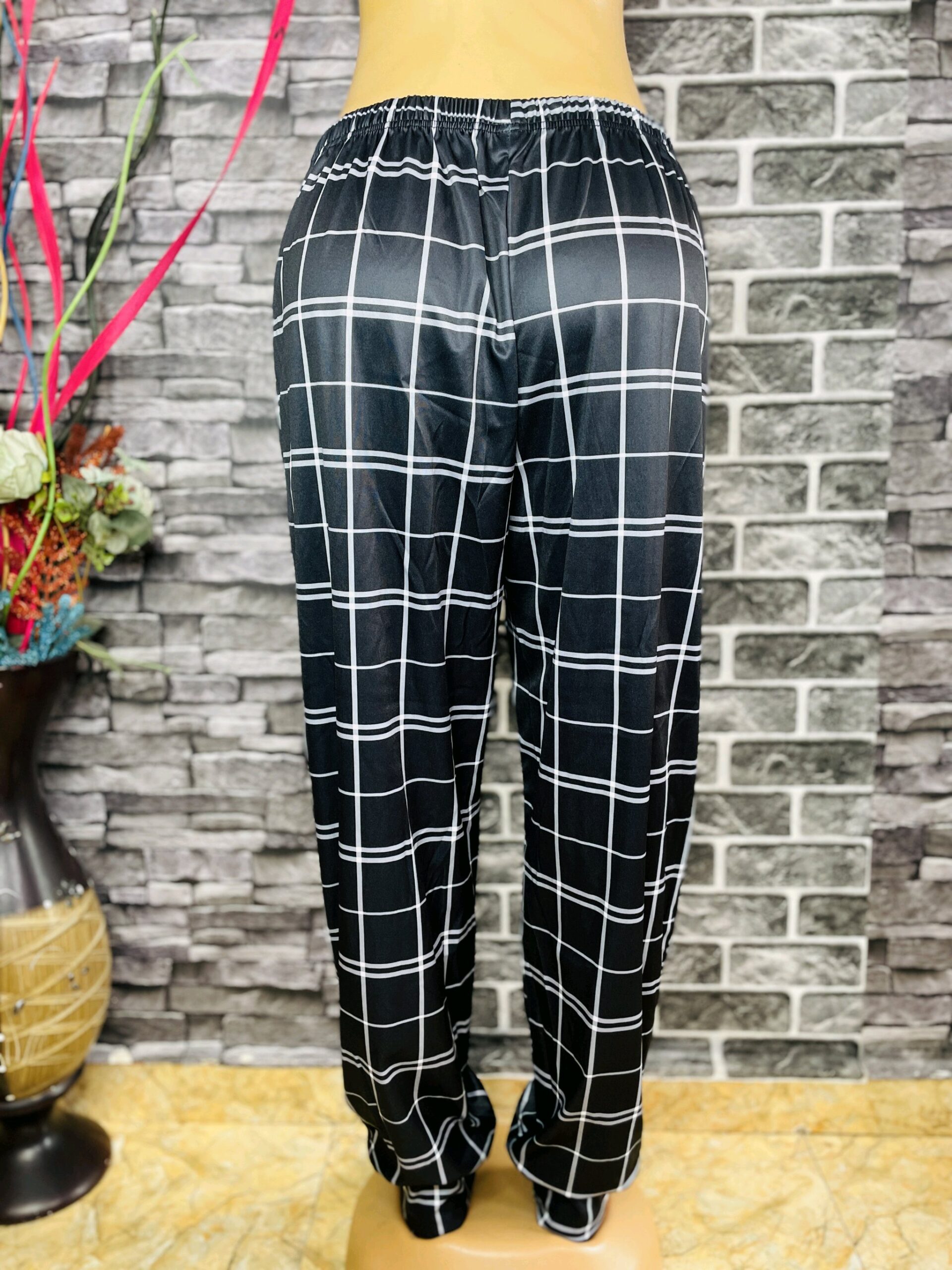 Black Checkered Trousers 3 Black Checkered Trousers - Image 3