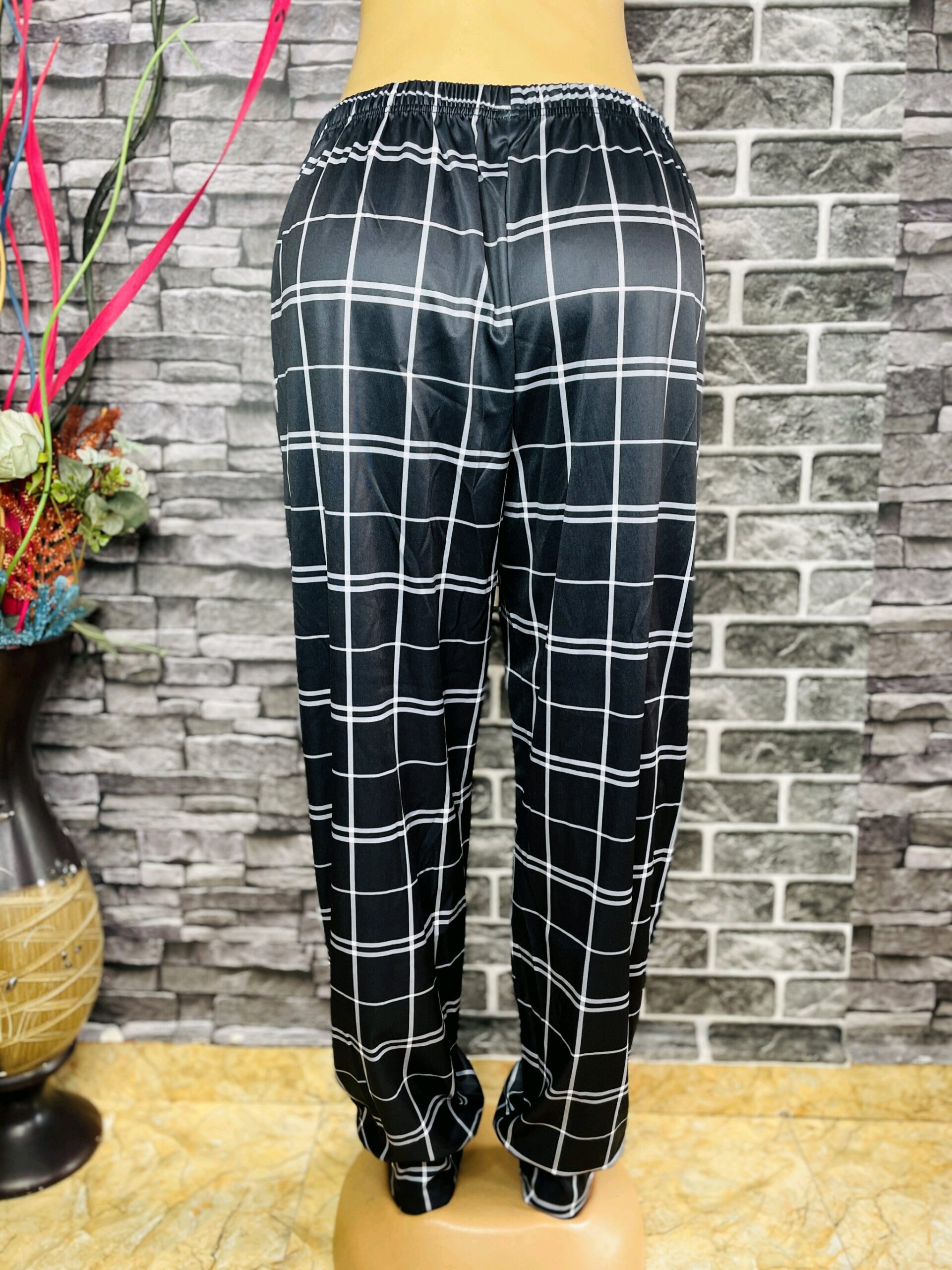Black Checkered Trousers 4 Black Checkered Trousers - Image 4