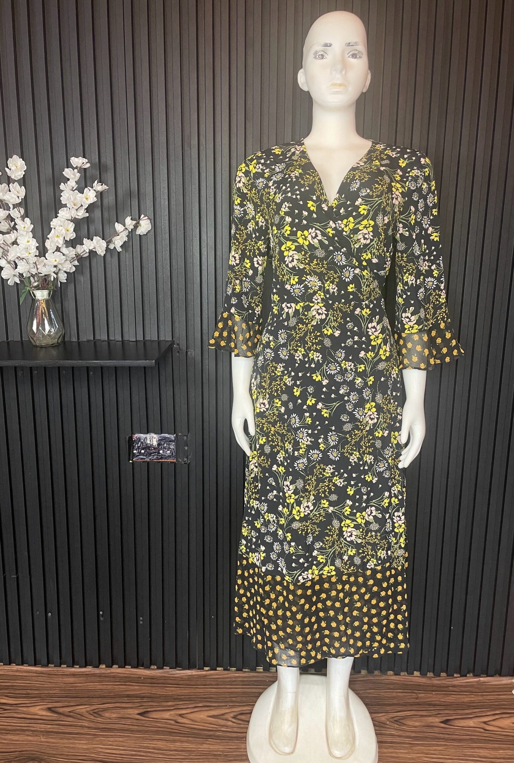 Black Floral Women’s Dress 2 Black Floral Women’s Dress - Image 2