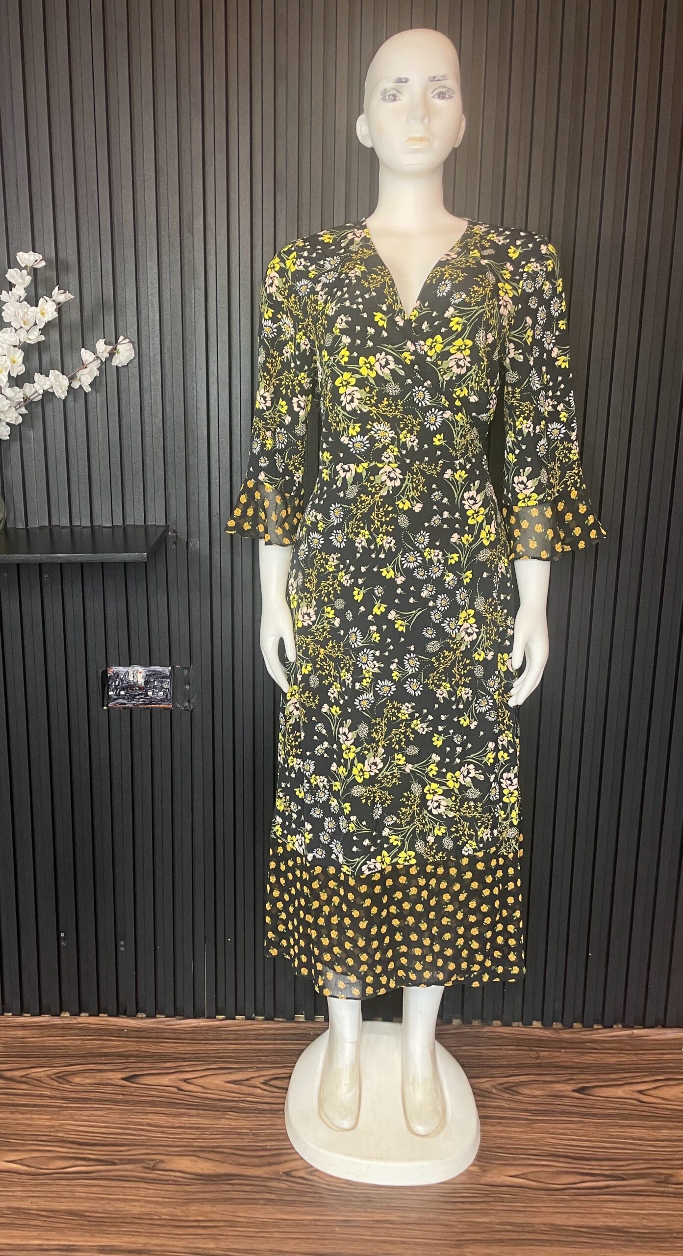 Black Floral Women’s Dress 3 Black Floral Women’s Dress - Image 3