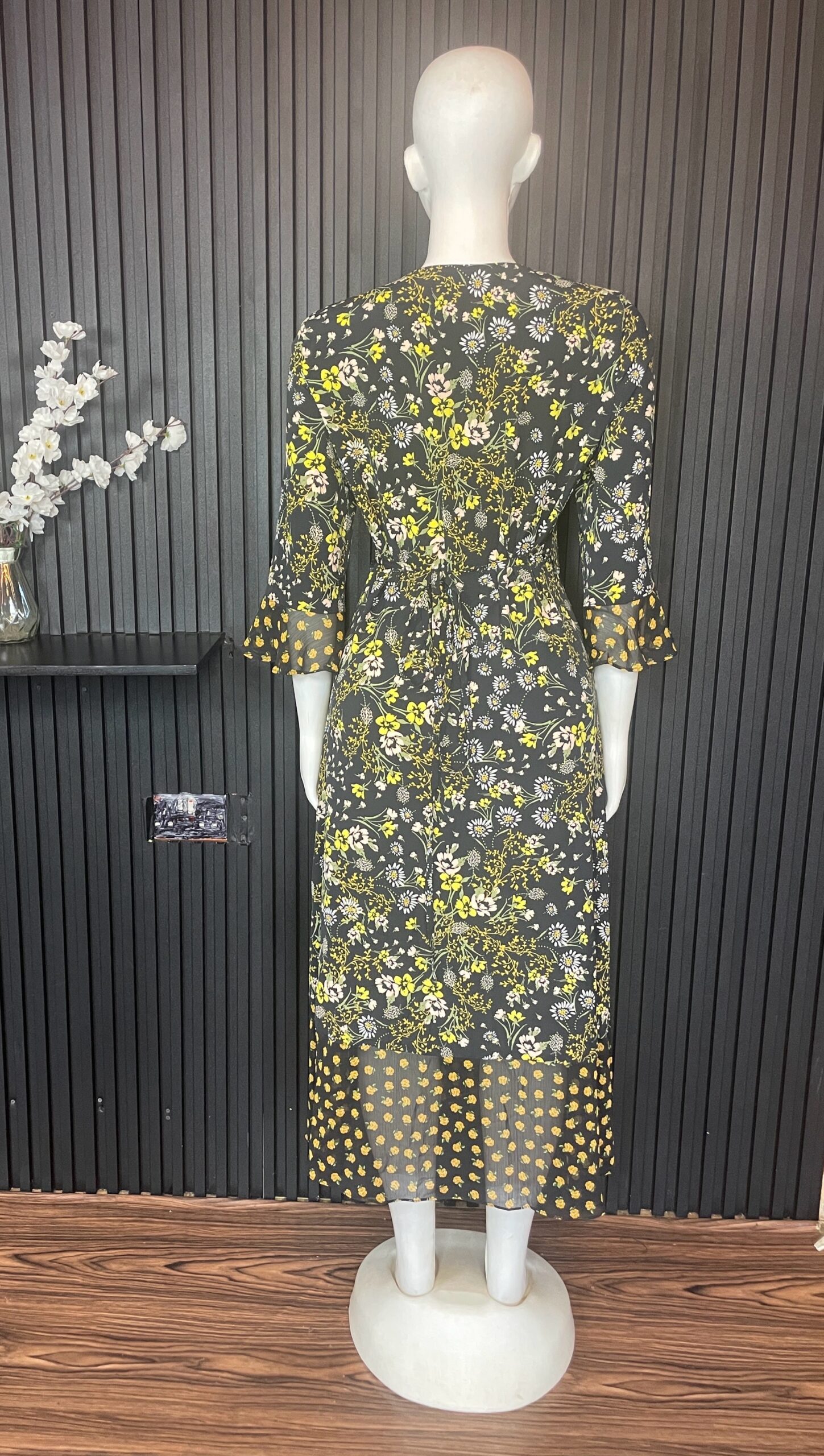 Black Floral Women’s Dress 4 Black Floral Women’s Dress - Image 4