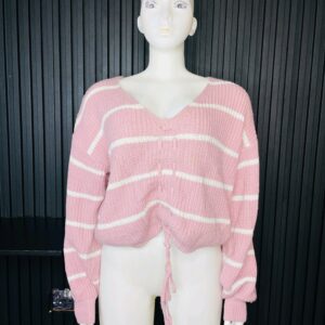Pink Knit Long Sleeve Top