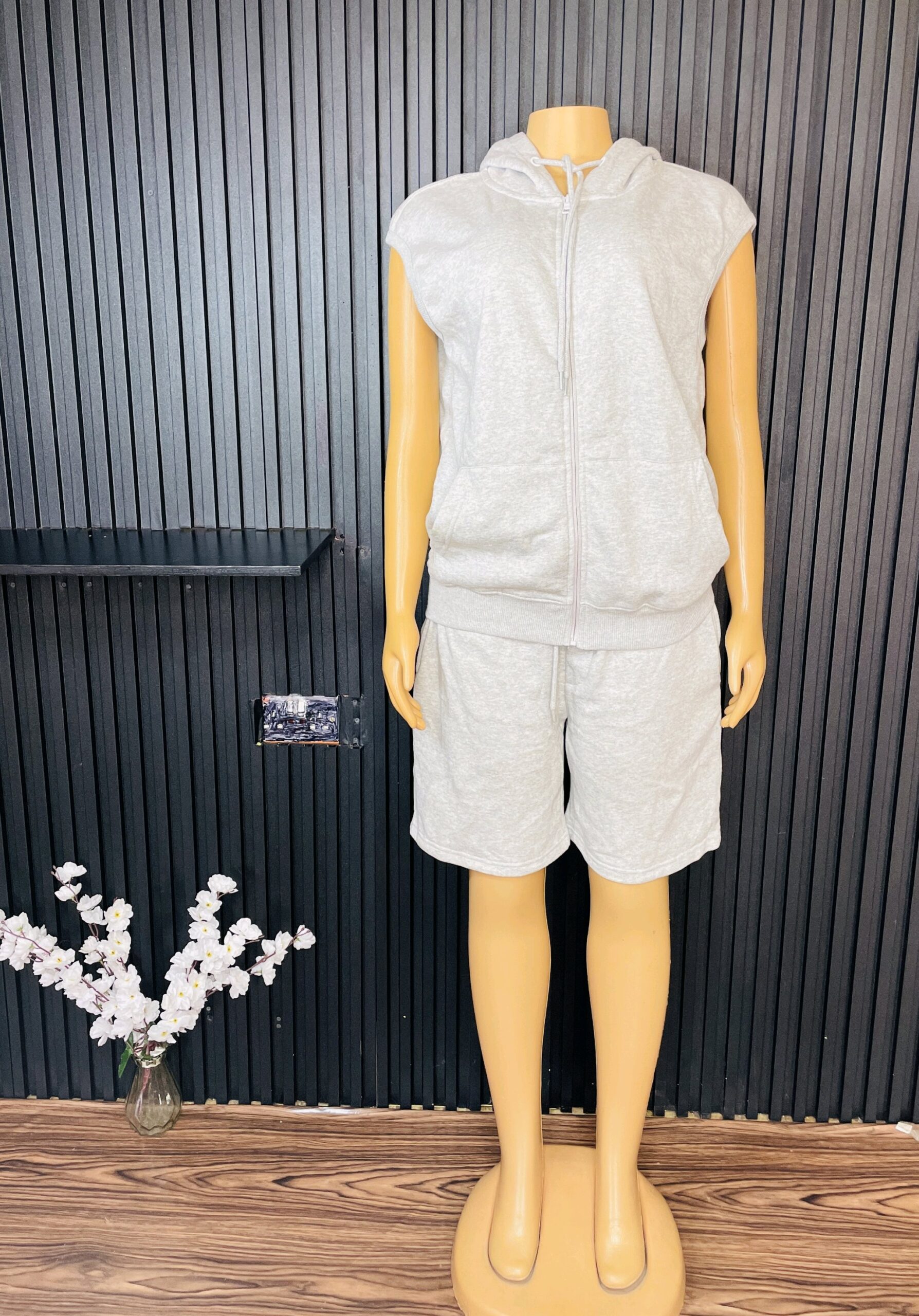 Grey Two Piece Short 2 Grey Two Piece Short - Image 2