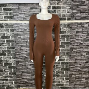 Brown Elegant Jumpsuit
