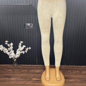 Cream And Grey-High-Waist-Leggings