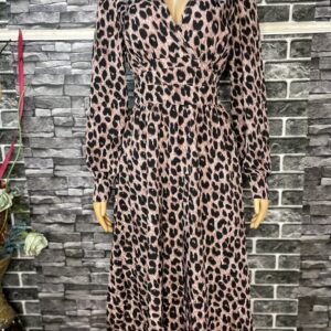 Leopard Print Midi Dress