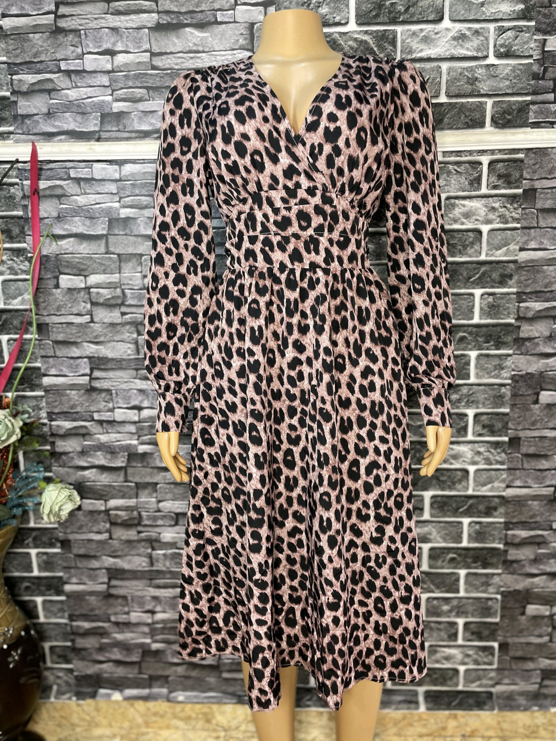 Leopard Print Midi Dress 2 Leopard Print Midi Dress - Image 2