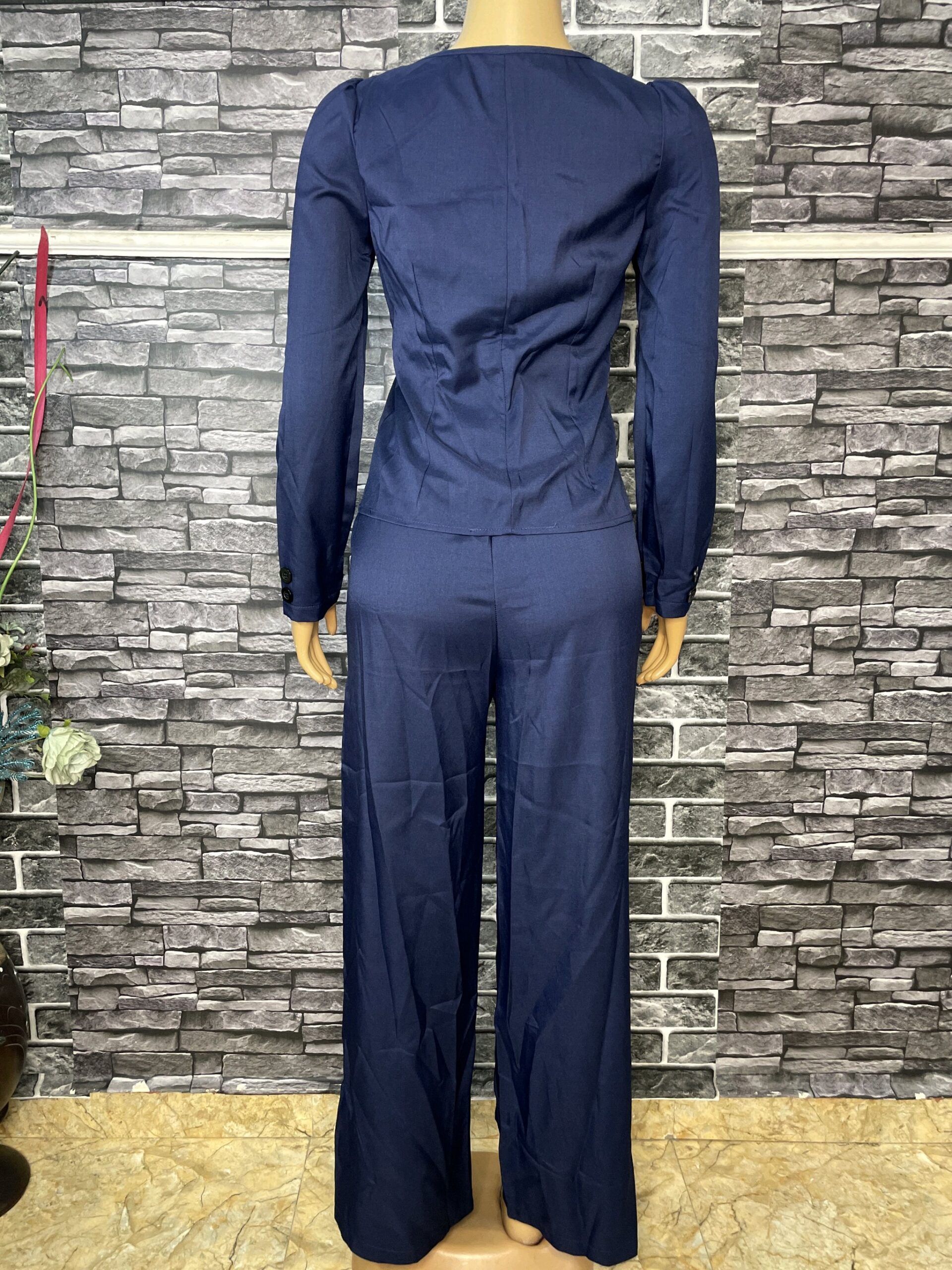 Navy Blue Two Piece Suit 3 Navy Blue Two Piece Suit - Image 3