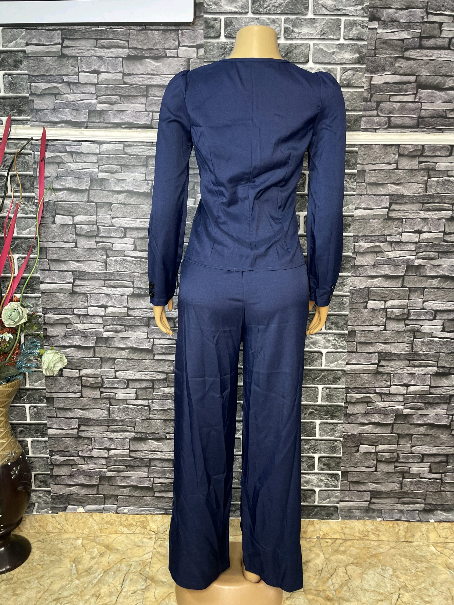 Navy Blue Two Piece Suit 4 Navy Blue Two Piece Suit - Image 4