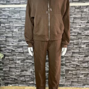 Brown Hoodie Tracksuit