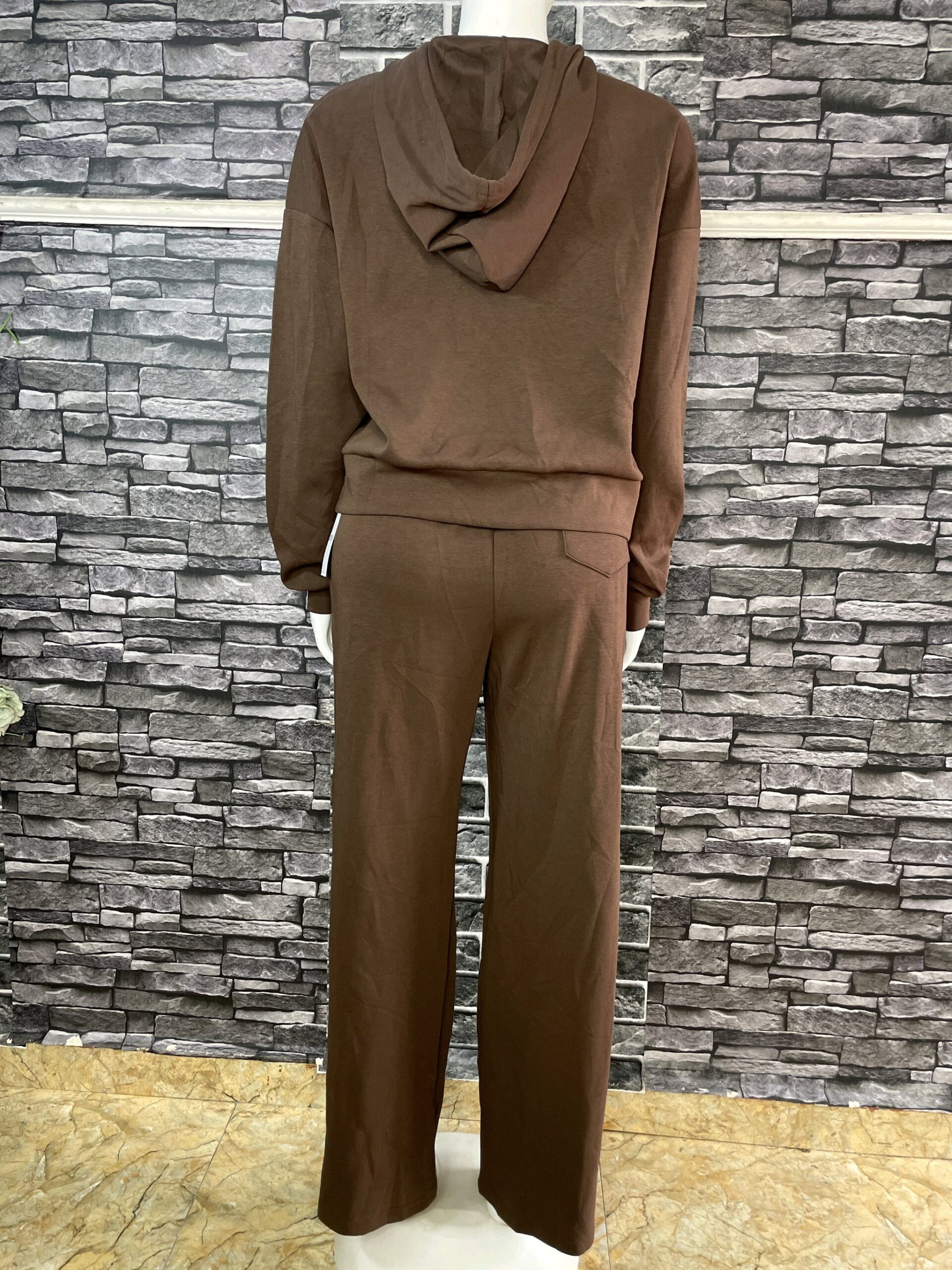 Brown Hoodie Tracksuit 3 Brown Hoodie Tracksuit - Image 3