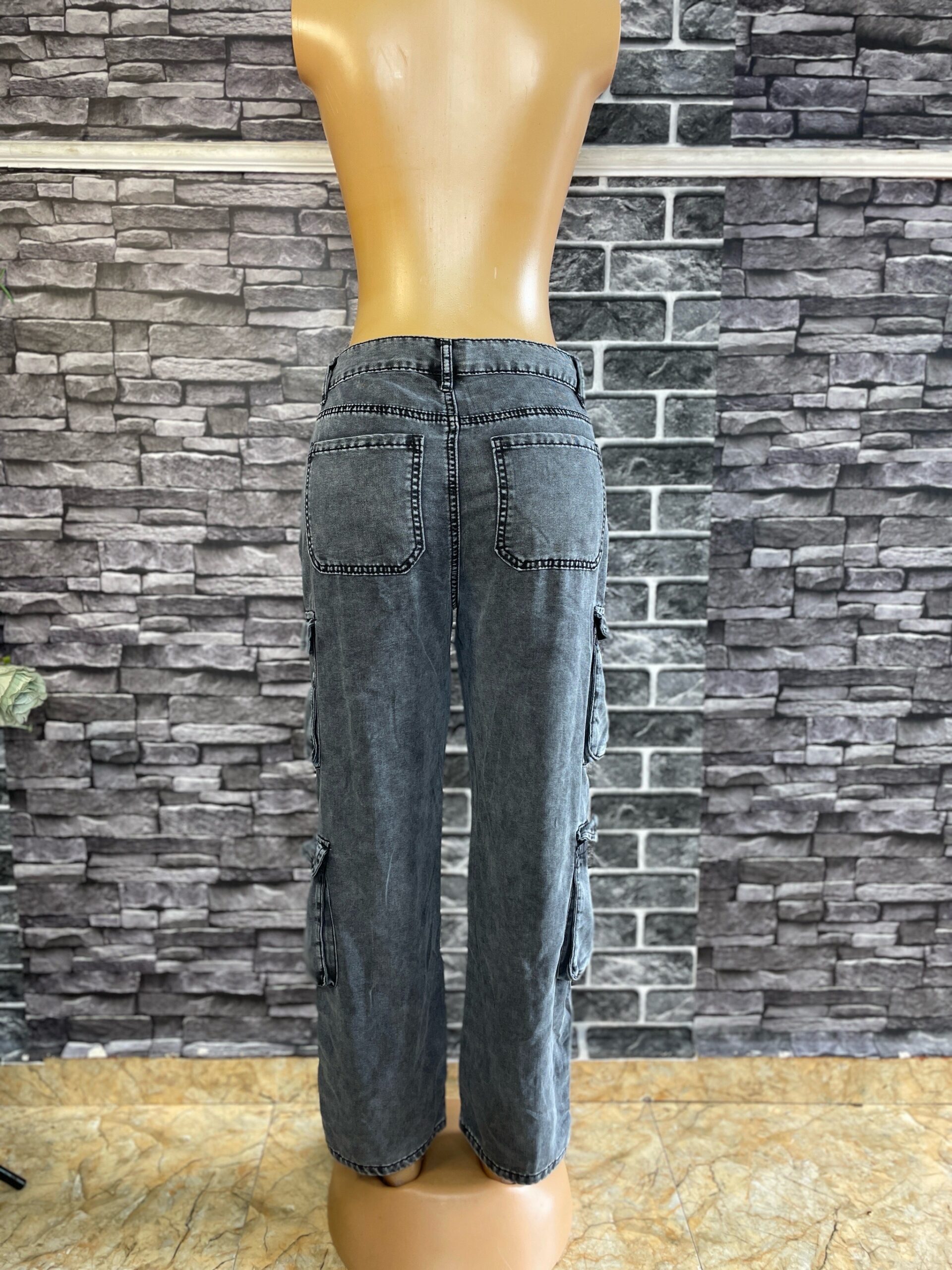 Grey-Cargo-Jeans 2 Grey-Cargo-Jeans - Image 2