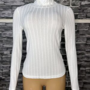 White Turtleneck Top