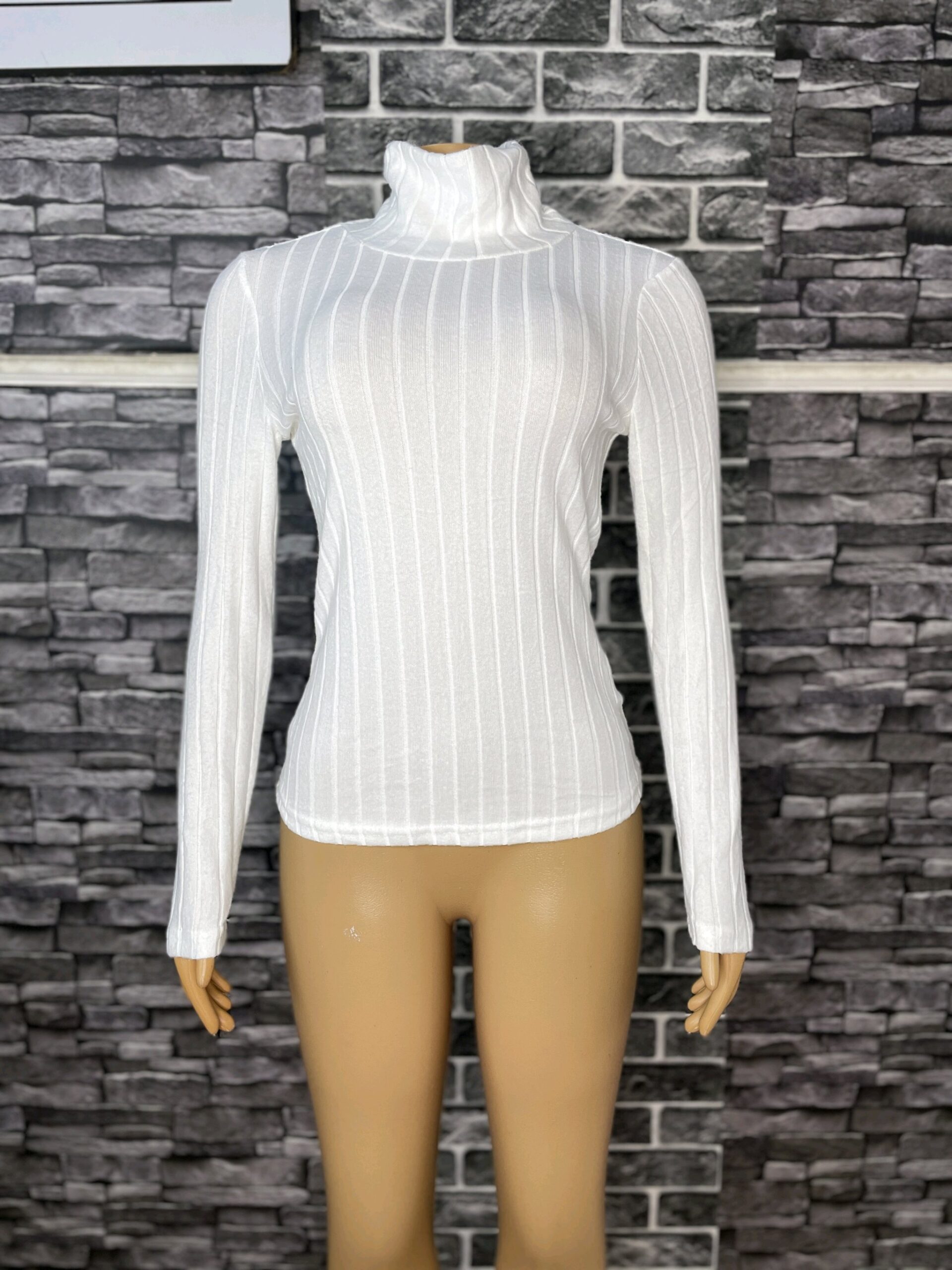 White Turtleneck Top 3 White Turtleneck Top - Image 3