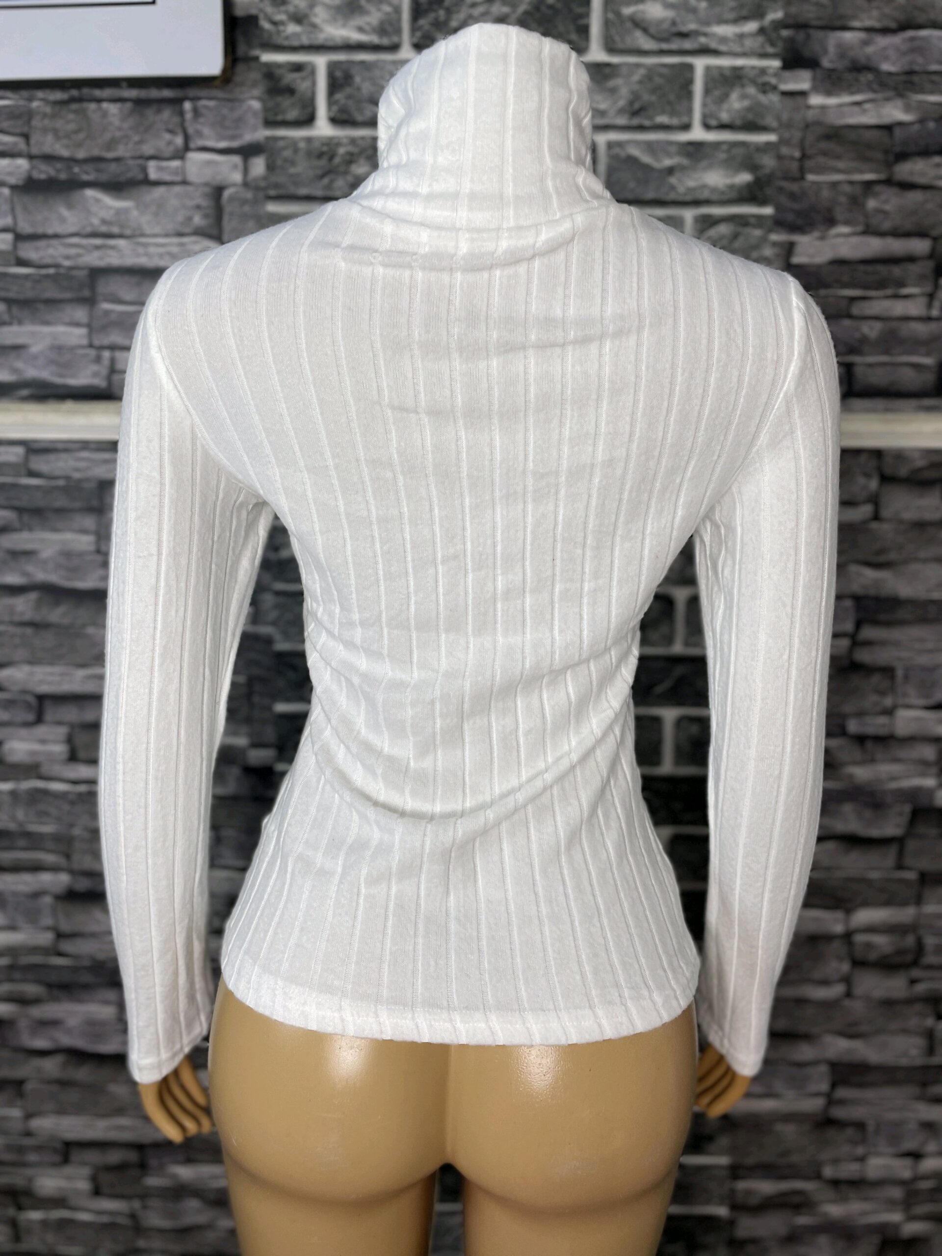 White Turtleneck Top 4 White Turtleneck Top - Image 4