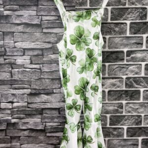 Kids Green Floral Jumpsuit