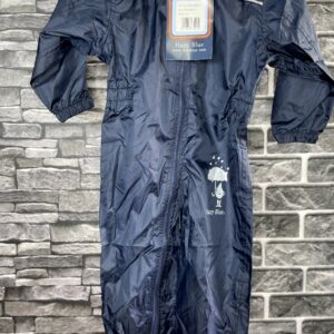 Navy Blue Kids Raincoat Jumpsuit