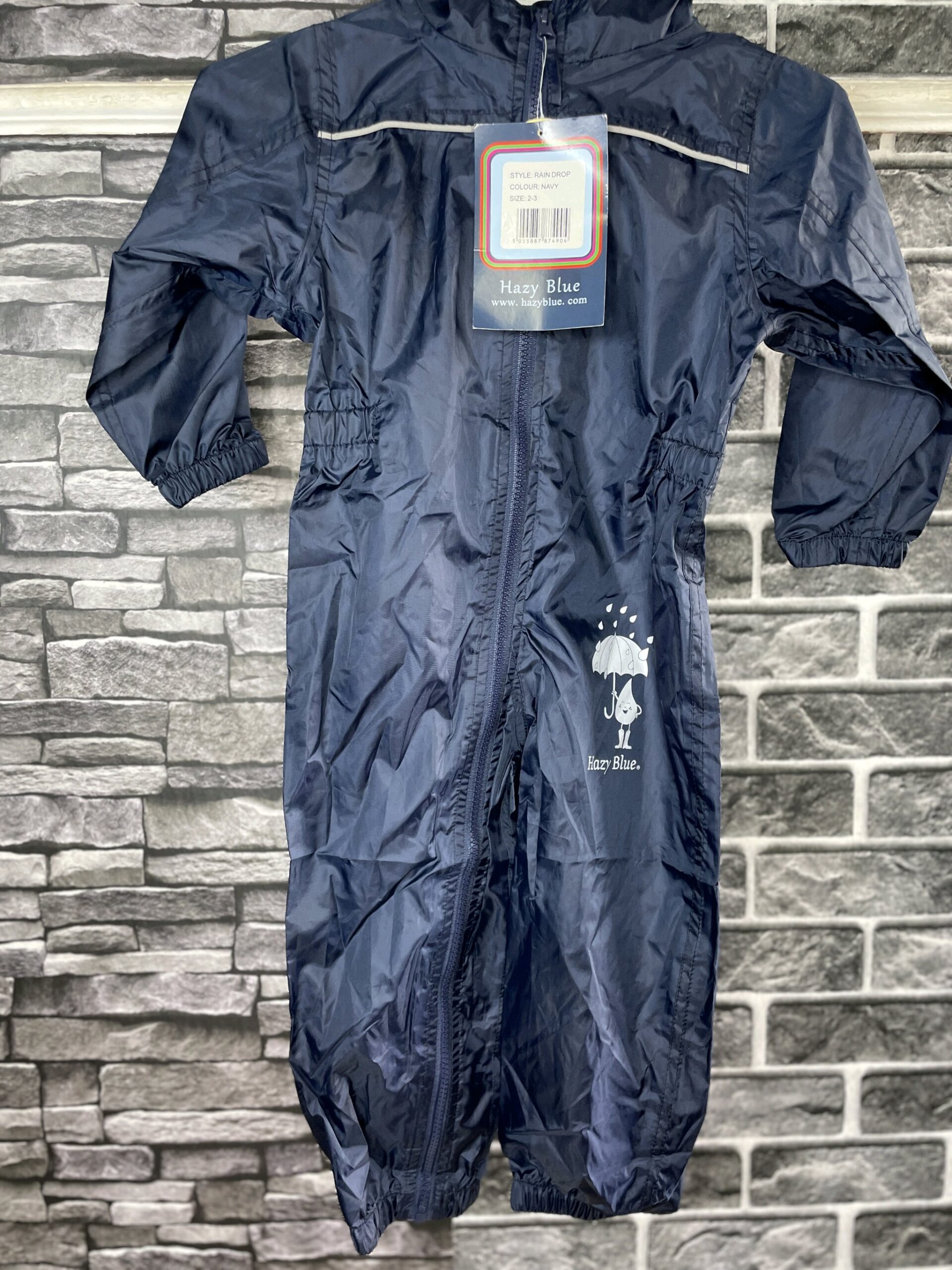 Navy Blue Kids Raincoat Jumpsuit 1 Navy Blue Kids Raincoat Jumpsuit