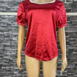 Home 13 Red Elegant Shirt With Beads