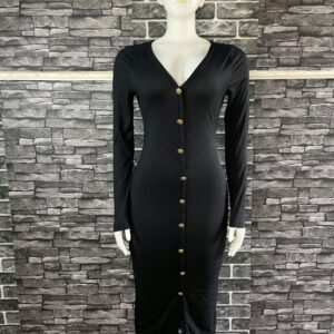 Black Long sleeve Gown
