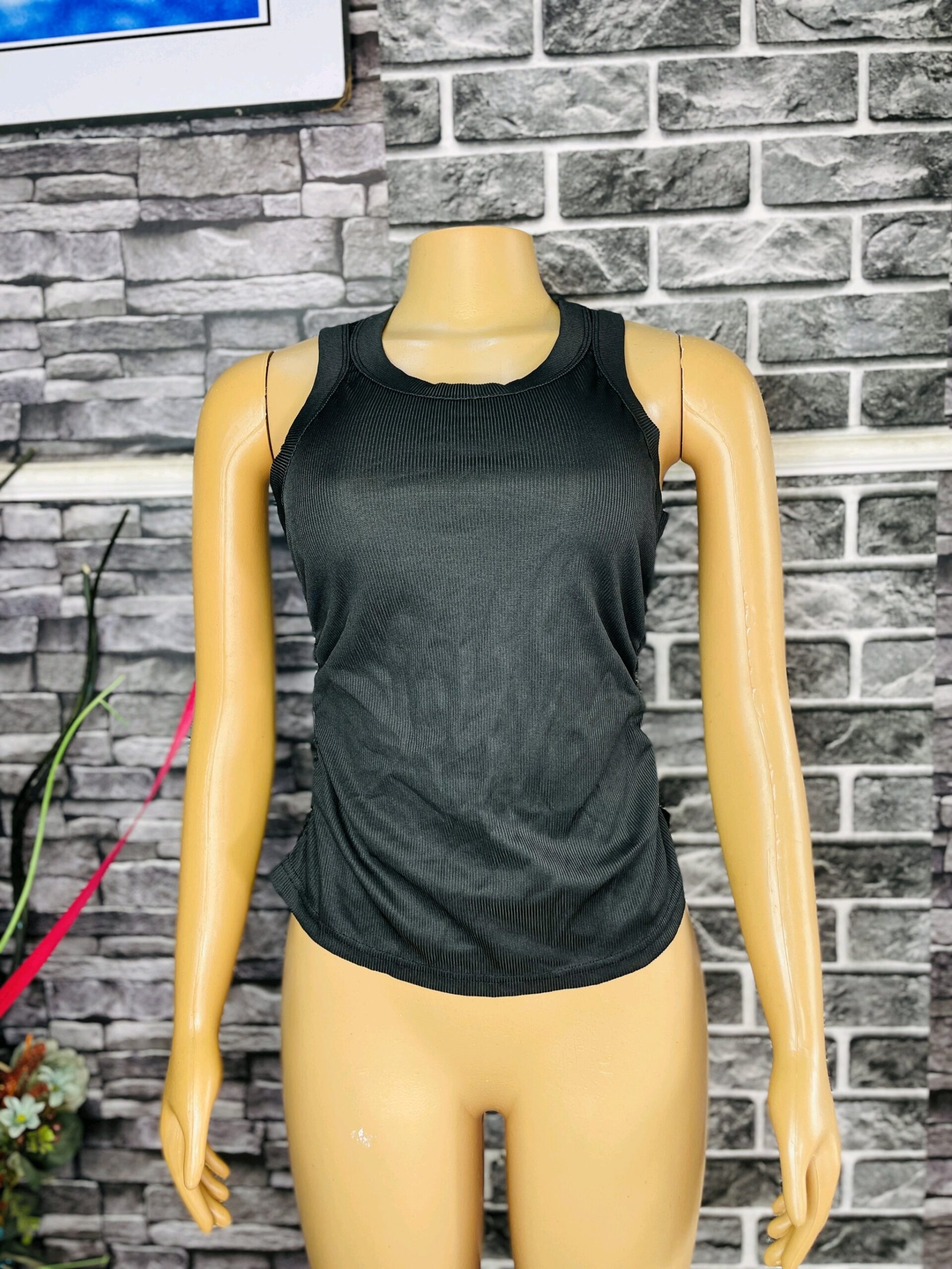 Black, Brown And Sky Blue Seamless Tank Top 1 Black, Brown And Sky Blue Seamless Tank Top