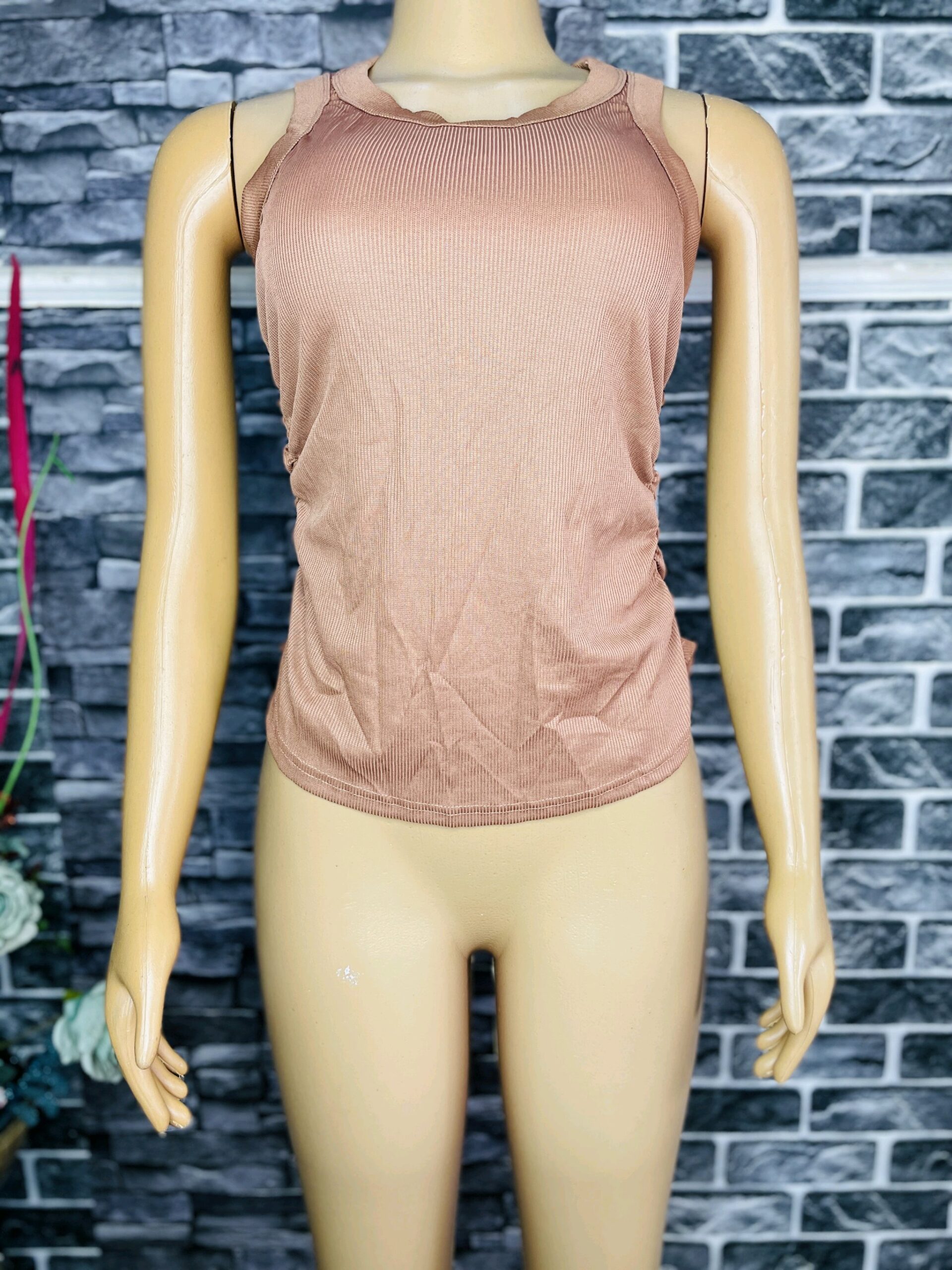 Black, Brown And Sky Blue Seamless Tank Top 2 Black, Brown And Sky Blue Seamless Tank Top - Image 2
