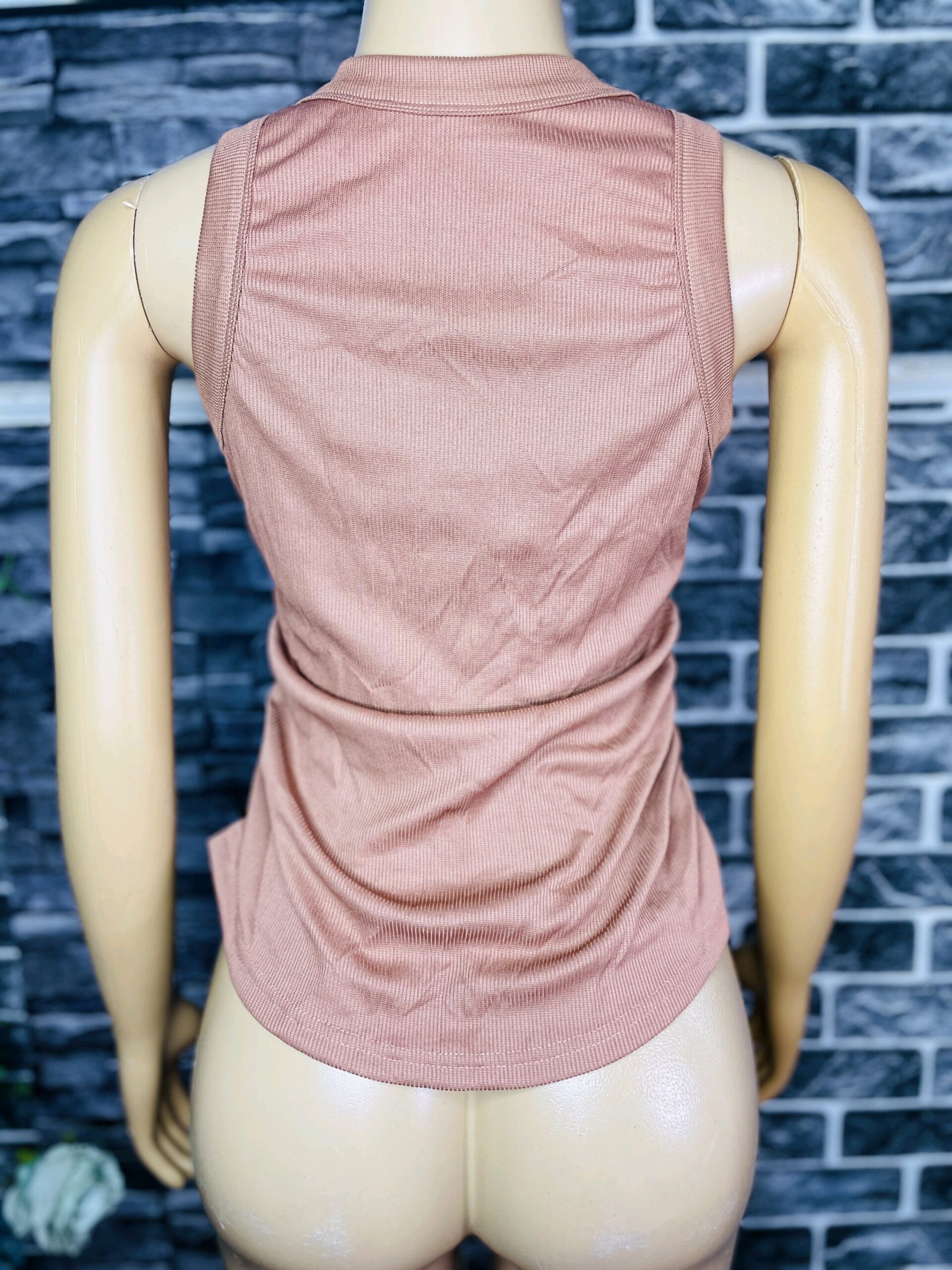 Black, Brown And Sky Blue Seamless Tank Top 3 Black, Brown And Sky Blue Seamless Tank Top - Image 3