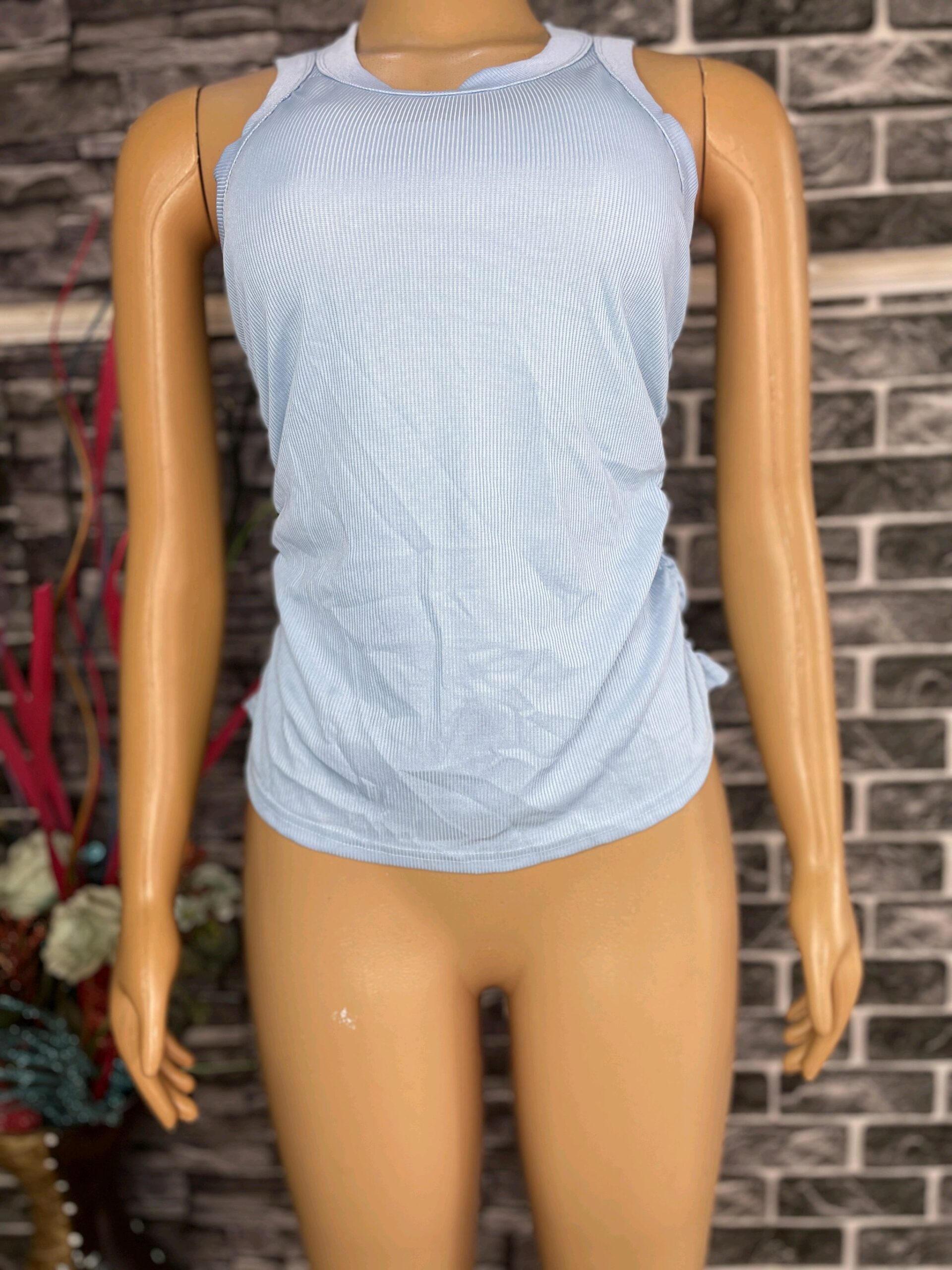 Black, Brown And Sky Blue Seamless Tank Top 4 Black, Brown And Sky Blue Seamless Tank Top - Image 4