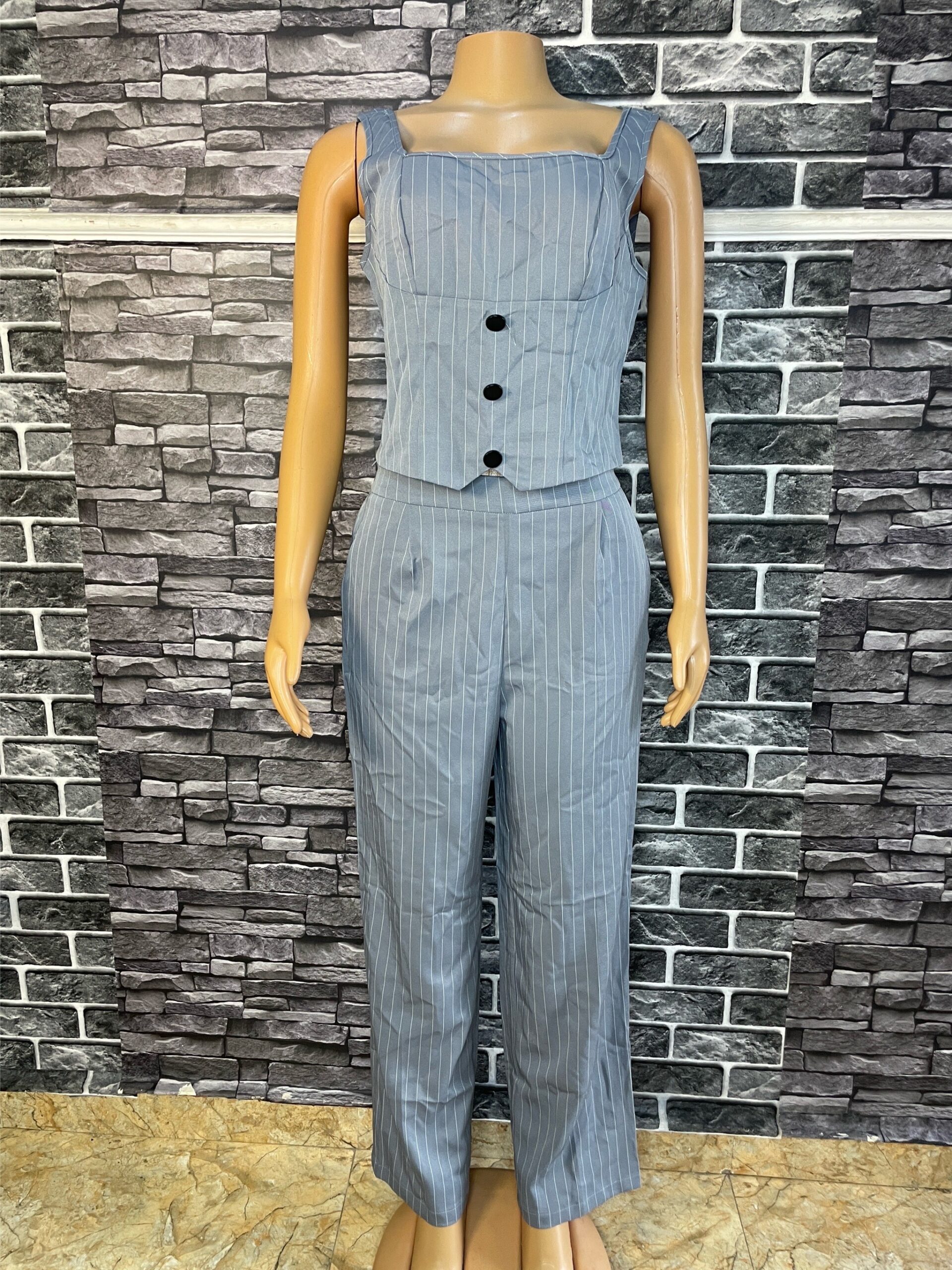 Elegant Pinstripe Two Piece Set 2 Elegant Pinstripe Two Piece Set - Image 2