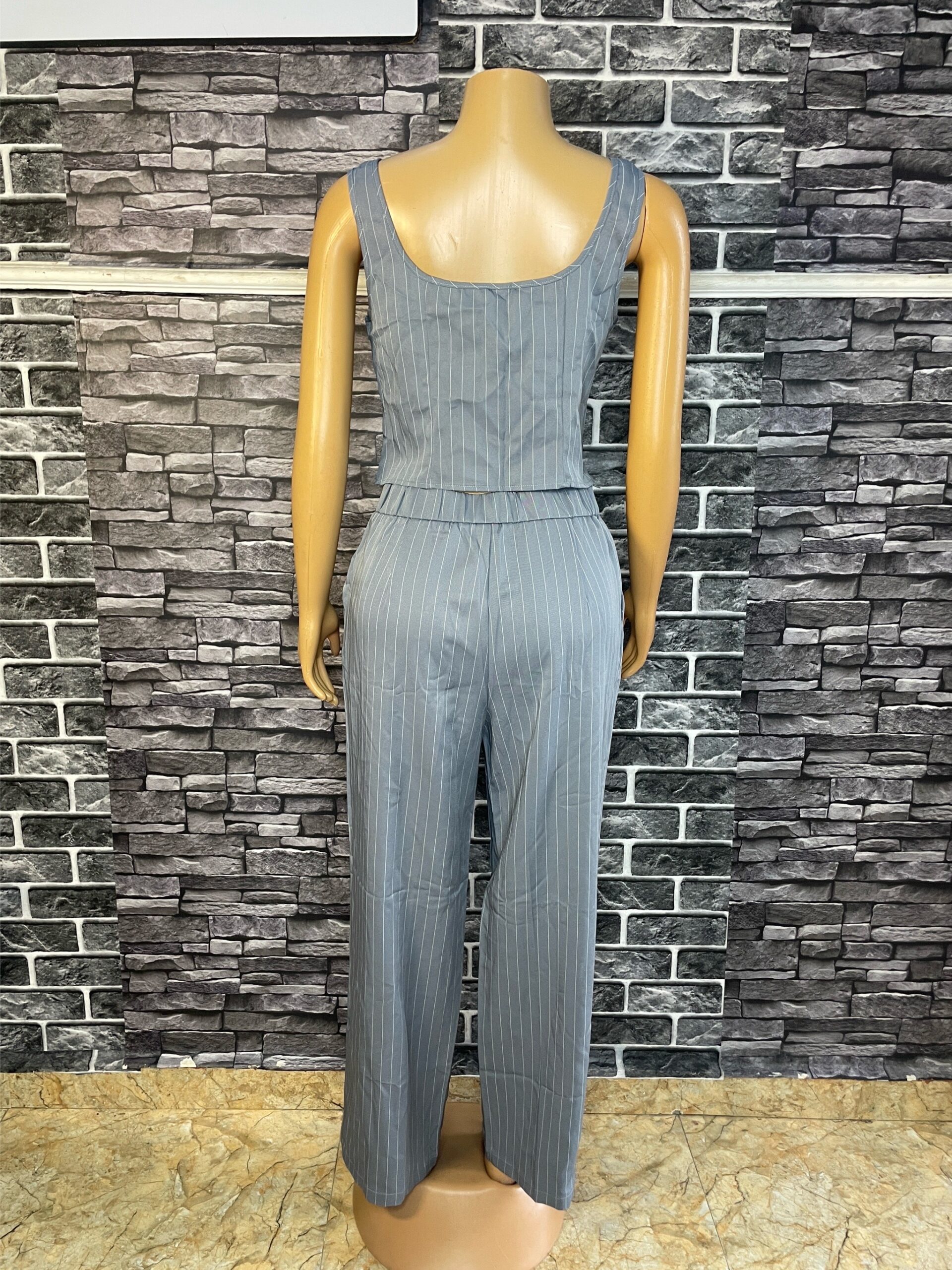 Elegant Pinstripe Two Piece Set 3 Elegant Pinstripe Two Piece Set - Image 3
