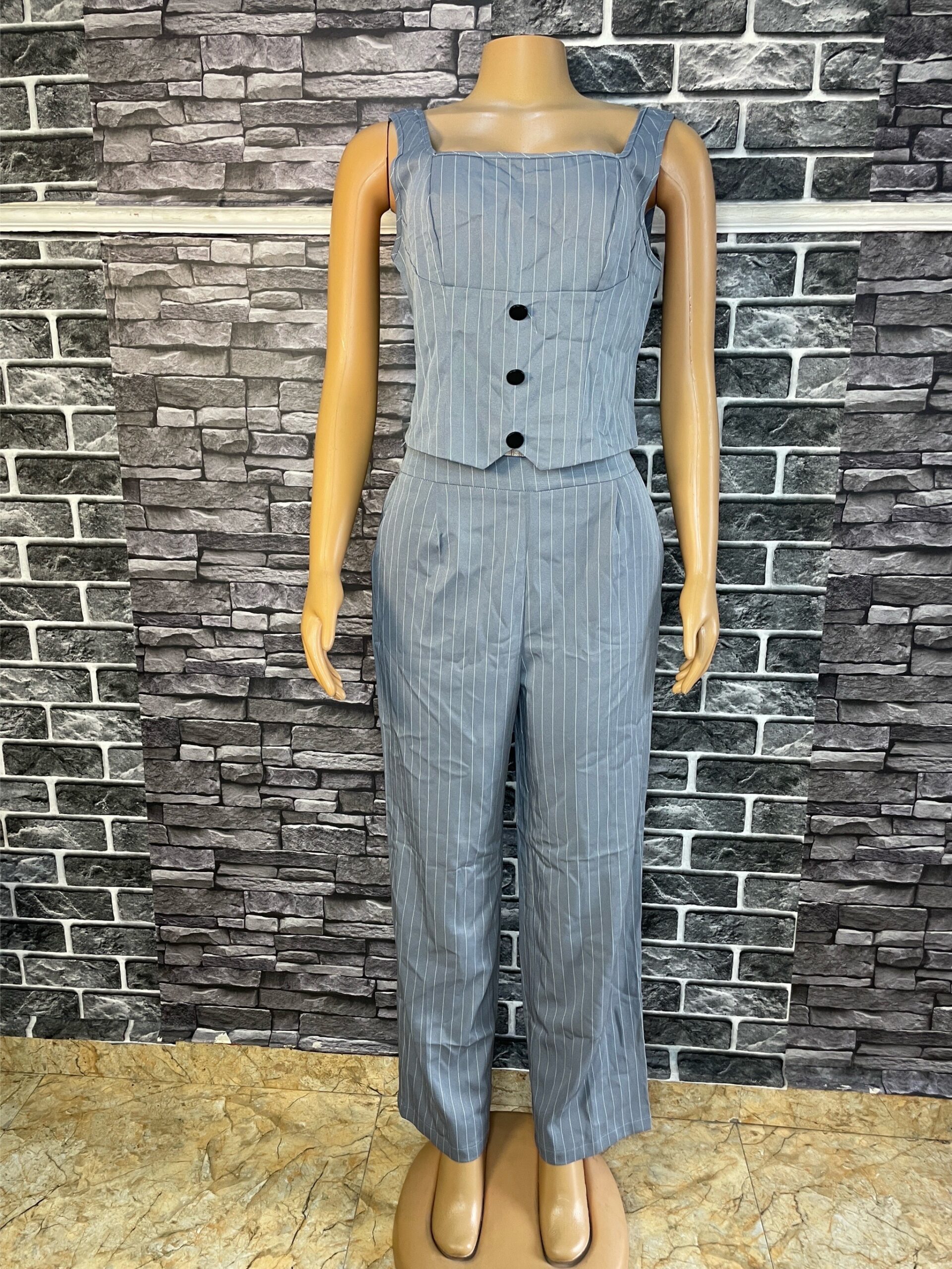 Elegant Pinstripe Two Piece Set 4 Elegant Pinstripe Two Piece Set - Image 4