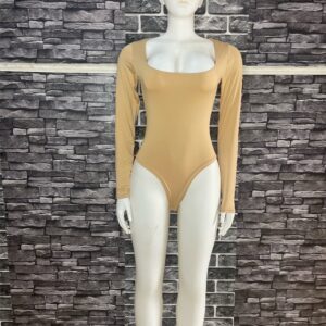 Home 14 Stylish Nude Long-Sleeve BodySuit