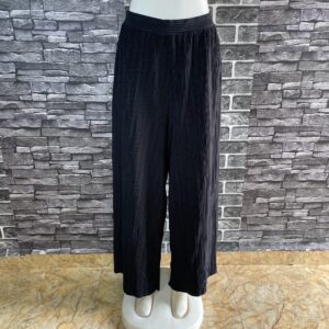 Elegant Black Pleated Wide Leg Pants