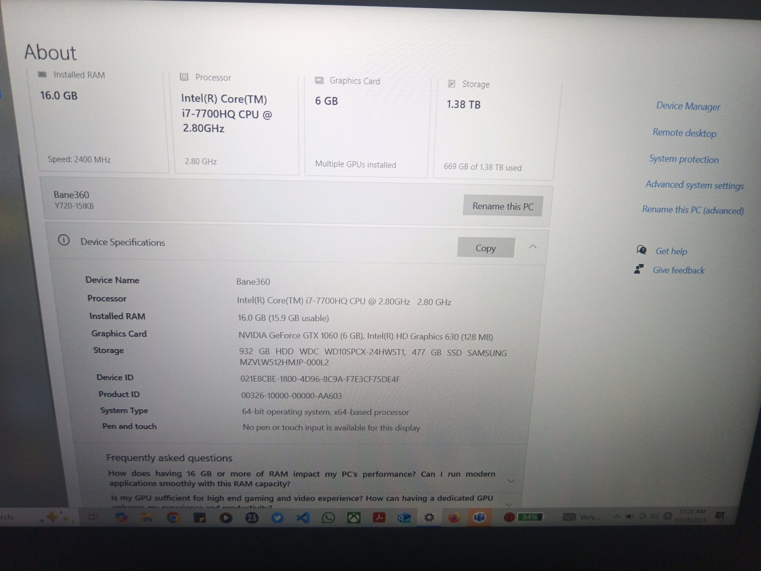 Lenovo legion Y720 3 Lenovo legion Y720 - Image 3