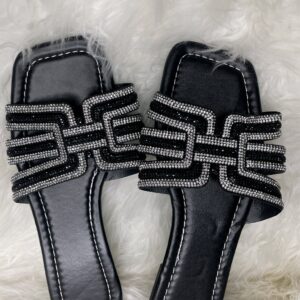Home 15 Black Sequin Flat Slipper